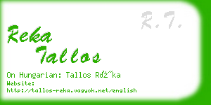 reka tallos business card